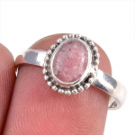 Looduslik Rhodochrosiit Kivist 925 Prooviga Sterling H&otilde;be Ehted S&otilde;rmus S.7 B4p58