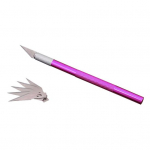 Alumiiniumist nikerduspliiats, paberil&otilde;ikur, kujundav l&otilde;ikeriista k&auml;sit&ouml;&ouml;nuga + 5 tera lilla