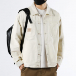 Kevadine ja s&uuml;gisene teksas&auml;rk meestele, Korea versioon, slim fit, meeste pikkade varrukatega s&auml;rk M mustjasvalge