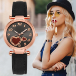 Love Ladies Watch Nahast rihmaga analoog kvarts Fashion temperament naiste k&auml;ekell One Size must