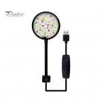 5W/7W akvaariumi klambrilamp USB-toite-LED t&auml;isspektriga veekindel vetikate dekoratiivvalgustuse vooliku&uuml;hendus 360-kraadine reguleeritav energias&auml;&auml;stlik paak S must