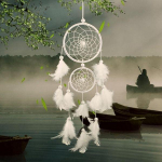 Attrape R&ecirc;ve Plumes Blanches Capteur De Reve Dream catcher