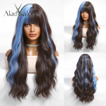 HAIRCUBE Ombre must s&uuml;nteetilised parukad punaste tukkidega, pikkade sirgete kihiliste juustega parukas naistele Cosplay Halloweeni kuumakindel parukas