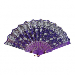Vintage pitsist kokkupandav ventilaator kaasaskantav lillemustriline elegantne k&auml;eshoitav ventilaator Kerge plastikust ribiga k&auml;siventilaator tantsuetenduste fotograafiaks must