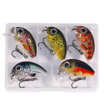5 tk Mini Kalap&uuml;&uuml;gilantide Komplekt 3cm 2/1.5g Kunstlikud Kala S&ouml;&ouml;dised Pealisvee Voblerid Voblerid V&auml;nda jaoks Bassi P&uuml;&uuml;giks Ujumiss&ouml;&ouml;t Pesca