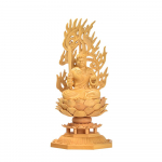 Buddha kuju Fudo Myoo Puuk&auml;sit&ouml;&ouml; Buddha kuju Kaitsja algne jumalus Palvetati &otilde;nnetuse k&otilde;rvaldamise eest oranž