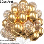 30 tk lateksist dekoratiivpalli, s&uuml;nnip&auml;evapeo, pulmade kaunistamiseks, litritega konfetipallid