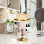 Dome Model Head Hat Display Rack Detachable Circumference 20.5 inch Holder for Light Brown Golden