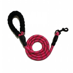 Tugev nailonist koerarihm mugava polsterdatud k&auml;epideme ja h&auml;sti peegeldavate niitidega Raskete koormuste treenimiseks vastupidavad nailonn&ouml;&ouml;rid v&auml;ikestele ja keskmistele 150cm