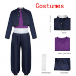Anime Jujutsu Kaisen Todo Aoi Cosplay Kost&uuml;&uuml;m T&auml;iskasvanute Top P&uuml;ksid Todo Aoi Uniform Halloweeni karnevalikomplekt Peo must &uuml;likond XS sinine