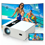 X6 Android 11 Mini kaasaskantav 1080p projektor, nutikas kodukino 4K Wifi LED-projektor mobiiltelefonile valge