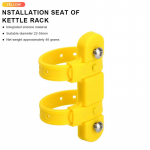 Jalgrattapudelihoidja kinnitusadapteri libisemisvastane reguleeritav jalgratta veepudeli aluse adapter, multifunktsionaalne istmeposti toru/raami jaoks must