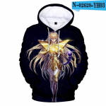 Saint Seiya Pusad S&uuml;gis 3D Kapuutsiga Meeste Naiste Mood Vabaaja Kapuutsiga Suured Pusad Laste Pullover Pealisr&otilde;ivad meeste mantel XL