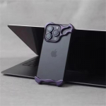 Luksuslik ebaregulaarne alumiiniumsulamist kaitserauaga telefoni&uuml;mbris iPhone'ile 12 13 14 15 16 Pro Max 16 Pro Plus objektiivi kaitsekile metallist kate iPhone 12 Pro