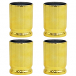 4 tk 90 ml veiniklaasid Straight Shooter Caliber Gourmet l&auml;ikiv toidukvaliteediga roostevabast klaasist s&uuml;nnip&auml;evakingitus trummel Bulk Club Bar Veini tass kuldne