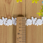 3 meetrit/partii Kvaliteet 100% puhas puuvill, tikitud roosi&otilde;is, paks pits, beebiriided pits ise-tegemise dekoratiivmaterjalid 2cm wide