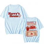Harrys House Love on Tour Print T-s&auml;rk 100% puuvillane lahtised s&auml;rgid Meeste t&auml;navar&otilde;ivad S&auml;rgid Retrograafiline T-s&auml;rk Unisex suve T-s&auml;rk XS helesinine v&auml;rv