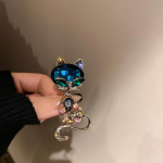 Rhinestonest kassi ripatsprossid naistele kullav&auml;rvi sulamist loomade n&ouml;&ouml;pn&otilde;elad Moodsed kristallkorsaaž Igap&auml;evased aksessuaarid