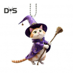 N&otilde;ustaja M&uuml;ts Kassi rippuv kaunistus Kodu siseruumides j&otilde;ulupuu auto tahavaatepeegel 2D lame akr&uuml;&uuml;lhari kassipoeg rippuv kaunistus loomade ripats 1pc