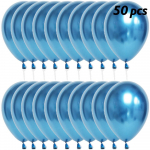 50 tk 12'' Tippkvaliteediga Metallik Lateksist &Otilde;hupall Paks Metallik Kroomitud Sulamist &Otilde;hupall T&auml;iskasvanute Pulmade S&uuml;nnip&auml;evapeo Dekoratsioonid Tarvikud 12INCH