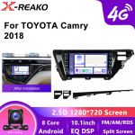 Androidi autoraadio Toyota Camry 8 jaoks 2017 2018 2019 2020 Car Stereo Media Video Player peaseade Juhtmeta Carplay Android Auto 4+64