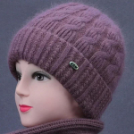 Kootud villane talvem&uuml;ts hoiab soojas K&otilde;rvakaitsed Paksendatud &otilde;ues s&otilde;itmiseks Pullover Suusa Unisex Kapotid Talvem&uuml;tsid Naistele 58-60cm