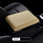 PU nahast auto k&auml;etoe matt keskkonsooli k&auml;etoe kaitsepadi auto k&auml;etugede hoiukarbi kattepadi beež