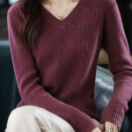 V-kaelusega pikkade varrukatega kootud kampsun naistele, lahtise l&otilde;ikega pullover, &uuml;hev&auml;rviline, k&otilde;ikidele riietele sobiv, basic l&uuml;hike kampsun One Size(40-63kg) fuksia