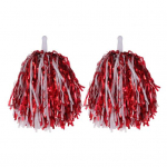 2 tk Cheerleader Pom Poms metallist fooliumist Cheerleader Pom Poms k&auml;epidemega lilled spordiv&otilde;istluste t&auml;histamiseks