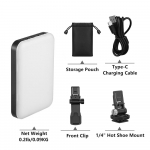 Minifookusega selfie-valgusti, 60 LED-i 2200 mAh laetav mobiiltelefoni t&auml;itevalgusti, 7 režiimi, 10-tasemeline heledus, kaasaskantav valgusklamber