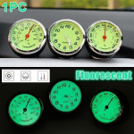 1tk Auto helendav kella termomeeter H&uuml;gromeeter Autokaunistus Helendav kell auto kvartskell Multifunktsionaalne auto sisekujundus Clock