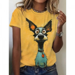 Suvine naiste T-s&auml;rk Funny Animal 3D Prindiga Suured r&otilde;ivad Moodsad kaelusega vabaaja l&uuml;hikeste varrukatega pullover Naiste T-s&auml;rgid S