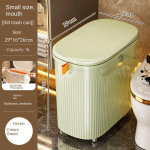 Automaatne pakkimine pr&uuml;gikast WC vahe Kits pr&uuml;gikast Vannituba K&ouml;&ouml;k Suure mahutavusega kaanega k&auml;epidemega l&otilde;hnavastane pr&uuml;gikast 9L valge