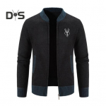 S&uuml;gistalvine k&uuml;ljetaskutega kampsun mantel &Uuml;markaelusega Lukk-up Slim Fit Paksendatud pikkade varrukatega Tikand Igap&auml;evane t&ouml;&ouml;koht Tutvumisjope M tumesinine v&auml;rv