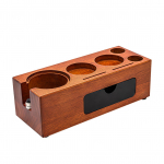 Kolm &uuml;hes espressokast ja tampimisjaam 51/54/58 mm espressokohv, libisemisvastane Sapele Wood 51-58mm