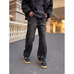 Hong Kong Trend Meeste Suvine Uus Sirge S&auml;&auml;rega Personaliseeritud Kirjaga Džinsid Hip-Hop Ins Trendikad High Street Trendikad Huligaani V&auml;limusega P&uuml;ksid S