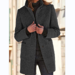 S&uuml;gis- ja talvine naiste Retro &uuml;hev&auml;rviline n&ouml;&ouml;pkraega Tviidjakk S
