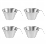 4 tk espressotassi V&auml;ike roostevabast terasest tass Espressoshoti kohvi m&otilde;&otilde;tutass Mini piimakann Kodu barista kohvit&ouml;&ouml;riistad 100ml