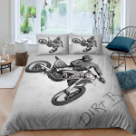 Motocross voodipesu komplekt Mootorrataste v&otilde;idus&otilde;itjate katte kate Extreme Sport Tekikate Mustjalgratta mootors&otilde;idukid Jalgratta tekikate 140x200cm 3pcs
