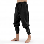 Meeste vintage p&uuml;ksid keskaegsed viikingi piraadi kost&uuml;&uuml;mid paeltega puuvillased linased p&uuml;ksid Halloweeni cosplay kost&uuml;&uuml;mid XXL