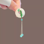 Roheline bambusest Ping Pandlaga Tutt Pross Kvaliteetne naiste disain Sense Niche Pin &uuml;likond Corsage Cheongsam Aksessuaarid