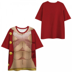 10 v&auml;rvi Naljakas multikas ONE PIECE Anime T-s&auml;rgid Lahedad Meeste T-s&auml;rk O kaelusega vabaaja Unisex t&auml;navar&otilde;ivad Moodne s&auml;rk Camisetas Ropa Hombre XS punane