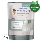iClean Premium Clean Vegan Foam Hand Soap Unscented Refill, 400ml, 4 pieces gray