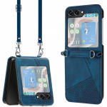 Samsung Galaxy Z Flip 6 5 4 3 rahakoti &uuml;mberp&ouml;&ouml;ratava &uuml;mbrise nahast luksuslik kaardipesa kate koos kaelapaelaga Z Flip4