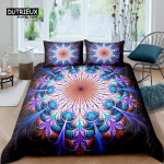 Kodu Elamine Luksuslik 3D Lilleline Pitsist Voodipesukomplekt Mandala Tekikott Padjap&uuml;&uuml;r Queen ja King EU/US/AU/UK Suurus Tekk Voodipesu EU single(135x200cm)