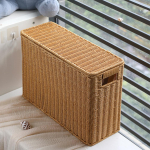 Kitsas ja k&otilde;rge kaanega hoiukast K&ouml;&ouml;giviljakorv punumine Mitmesugused korvid Pr&uuml;gikasti M&auml;nguasjad Korraldaja Kangi kudumine Lauaplaat 38.00X27.00X15.00CM