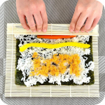 1tk Toiduvalmistamise t&ouml;&ouml;riistad Merevetikad Nori Sushi Kardinavorm Mittenakkuv DIY Sushi Rullimasin k&ouml;&ouml;gitarvikud Plastikust Sushi Rullimatt