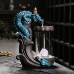 Draak Tagasivoolu Viirukip&otilde;leti Tuulekindla Katte ja LED-valgusega J&otilde;ulude Kodu Kaunistused &Otilde;nnelik Feng Shui Kaunistused - Ilma Viirukita