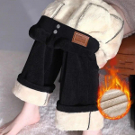 Mustad sirge s&auml;&auml;rega p&uuml;ksid paksud soojad lambaliha ka&scaron;miir naiste k&otilde;rge v&ouml;&ouml;kohaga lahtised vabaaja puuvillased p&uuml;ksid s&otilde;itmine s&uuml;gistalv S 40-45kg