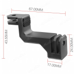 Alumiiniumist pikendusvars statiiv vertikaalne kinnitusadapter GoPro Hero 13 12 11 10 9 8 DJI Osmo Action 5 Pro 4 kaamera kinnitusklamber Universal